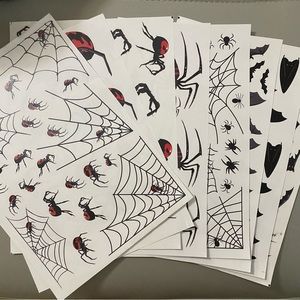 Halloween  Bats Spiders Window Clings decorations 8 sheets